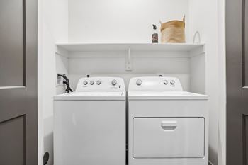 Full-size washer and dryer included